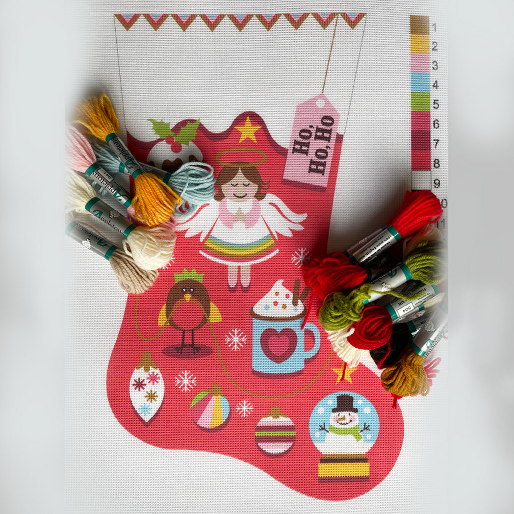 Personalised Christmas Stocking - Angel