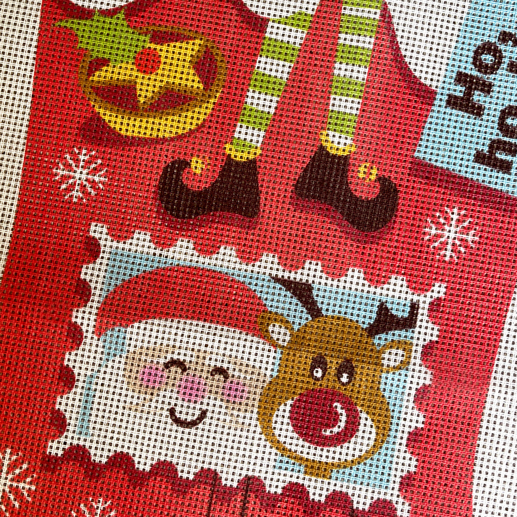 Personalised Christmas Stocking - Santa and Rudolf